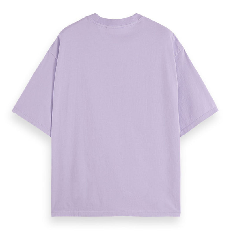 Lavender Loose Fit Front Chest Artwork T-Shirt