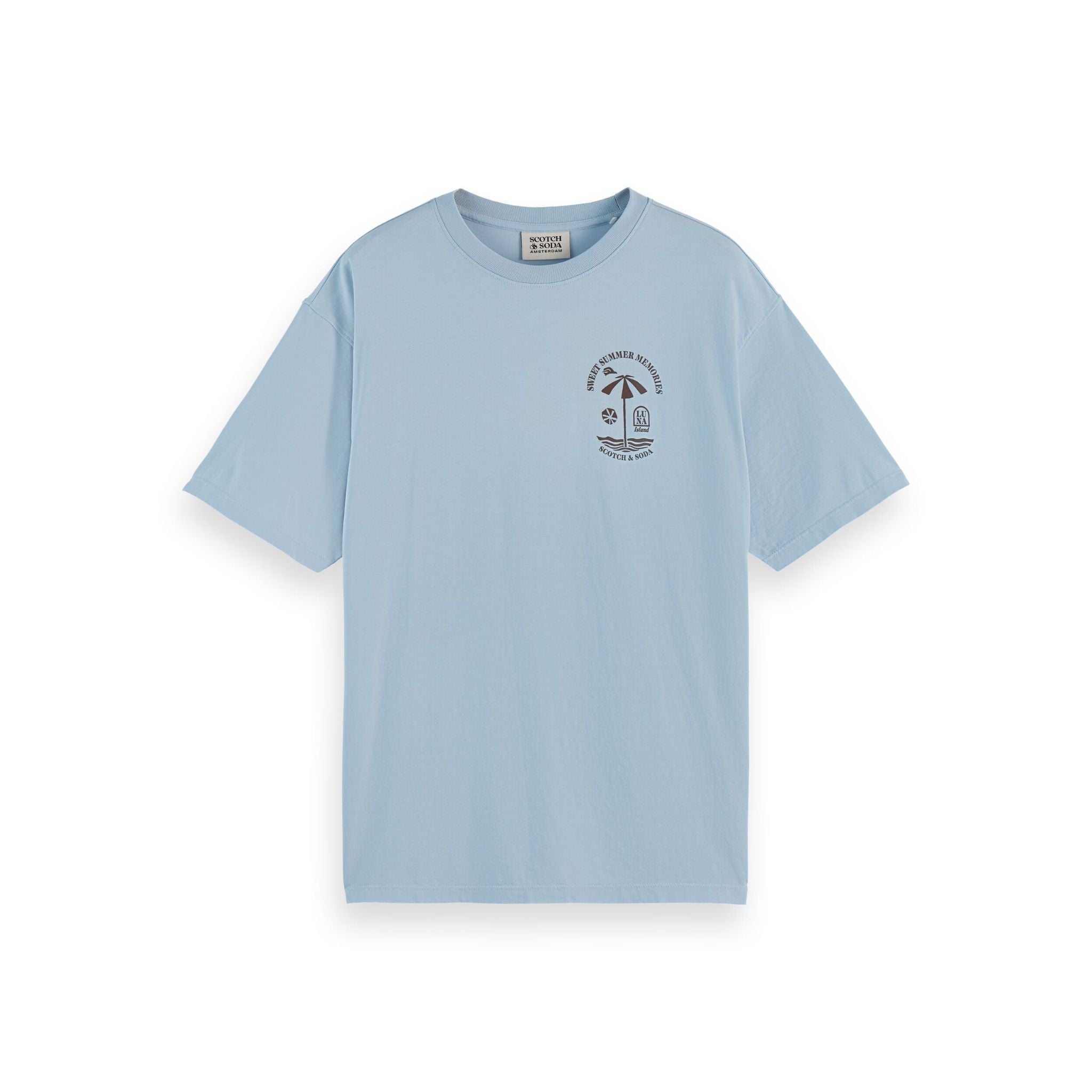 Blue Regular Fit Front And Back Artwork T-Shirt