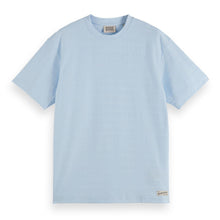 Blue Relaxed-Fit Towelling Striped T-Shirt
