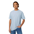 Blue Relaxed-Fit Towelling Striped T-Shirt