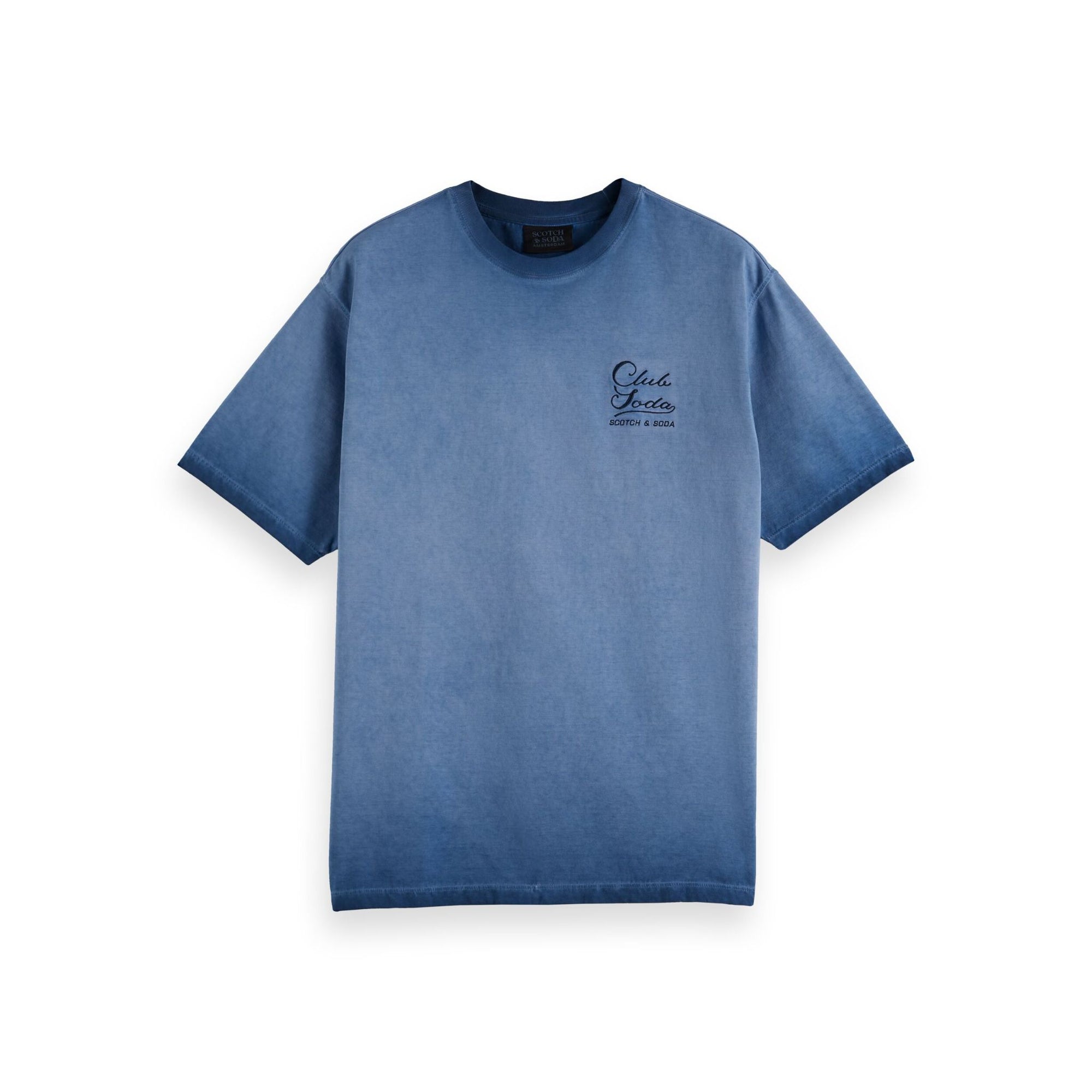 Blue Relaxed-Fit Inside Out Cold Dye T-Shirt