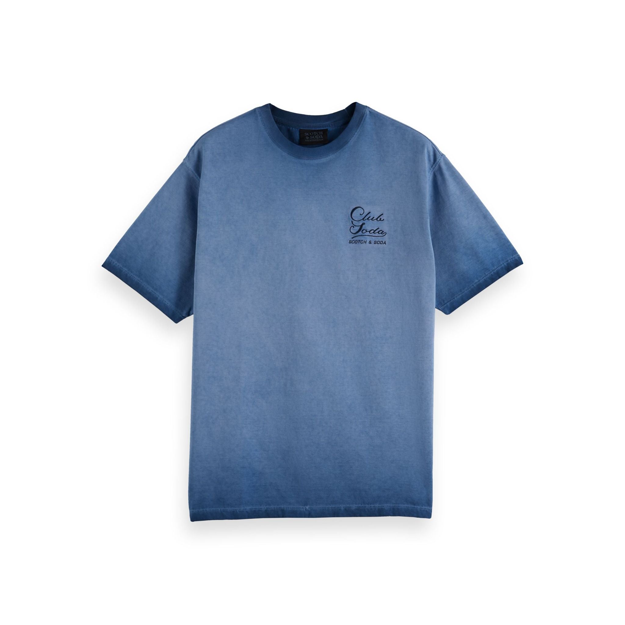 Blue Relaxed-Fit Inside Out Cold Dye T-Shirt