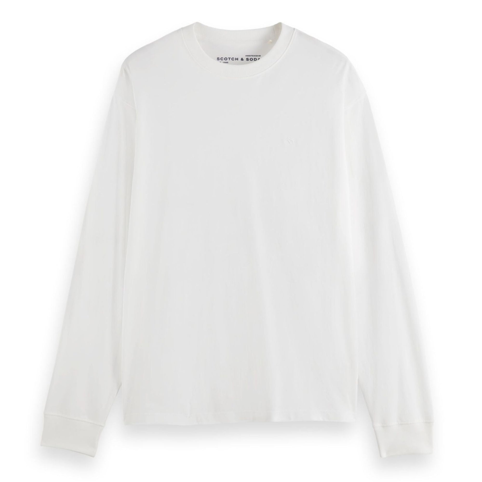 White Relaxed-Fit Logo Long-Sleeved T-Shirt
