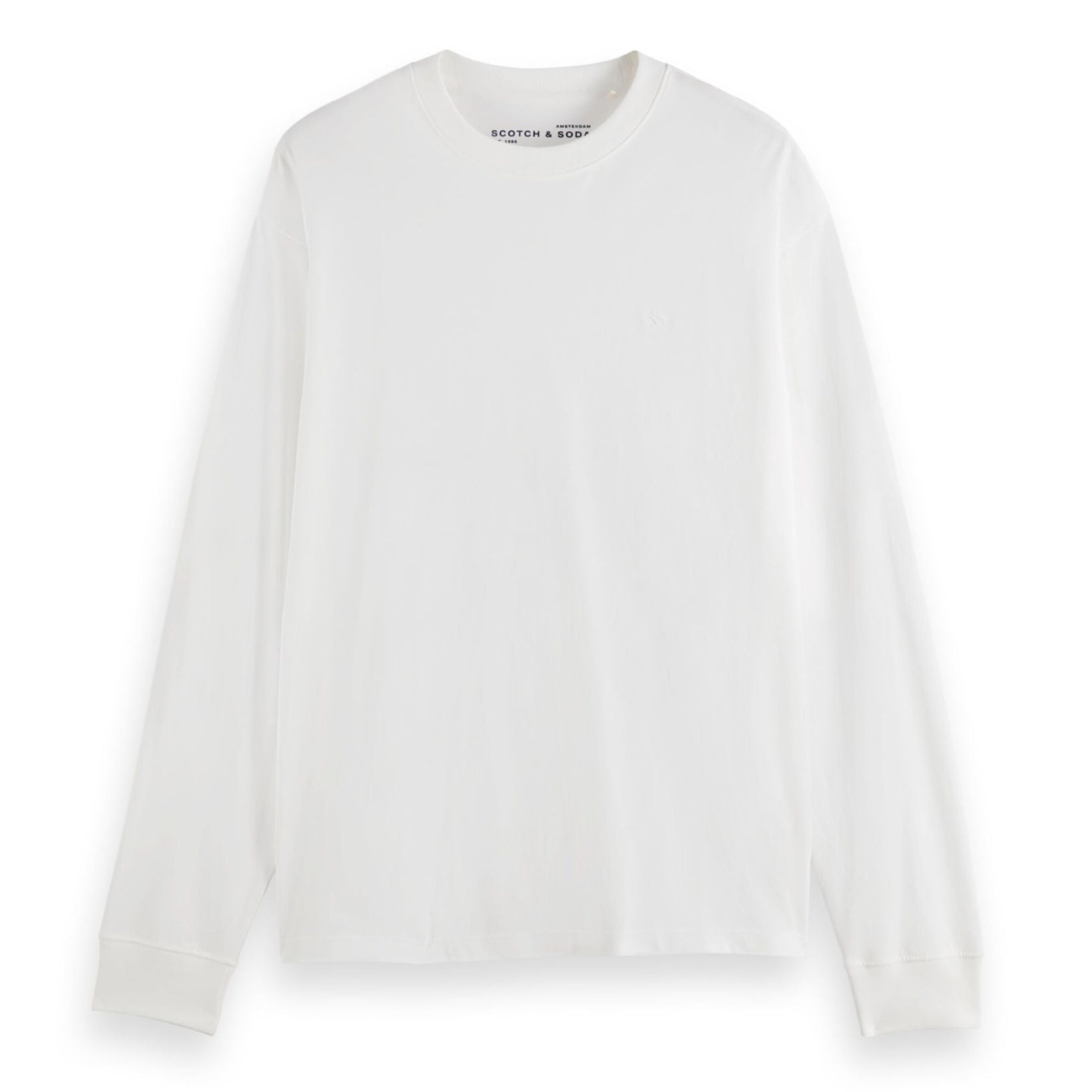 White Relaxed-Fit Logo Long-Sleeved T-Shirt