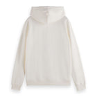 White Regular Fit Full-Zip Logo Hoodie