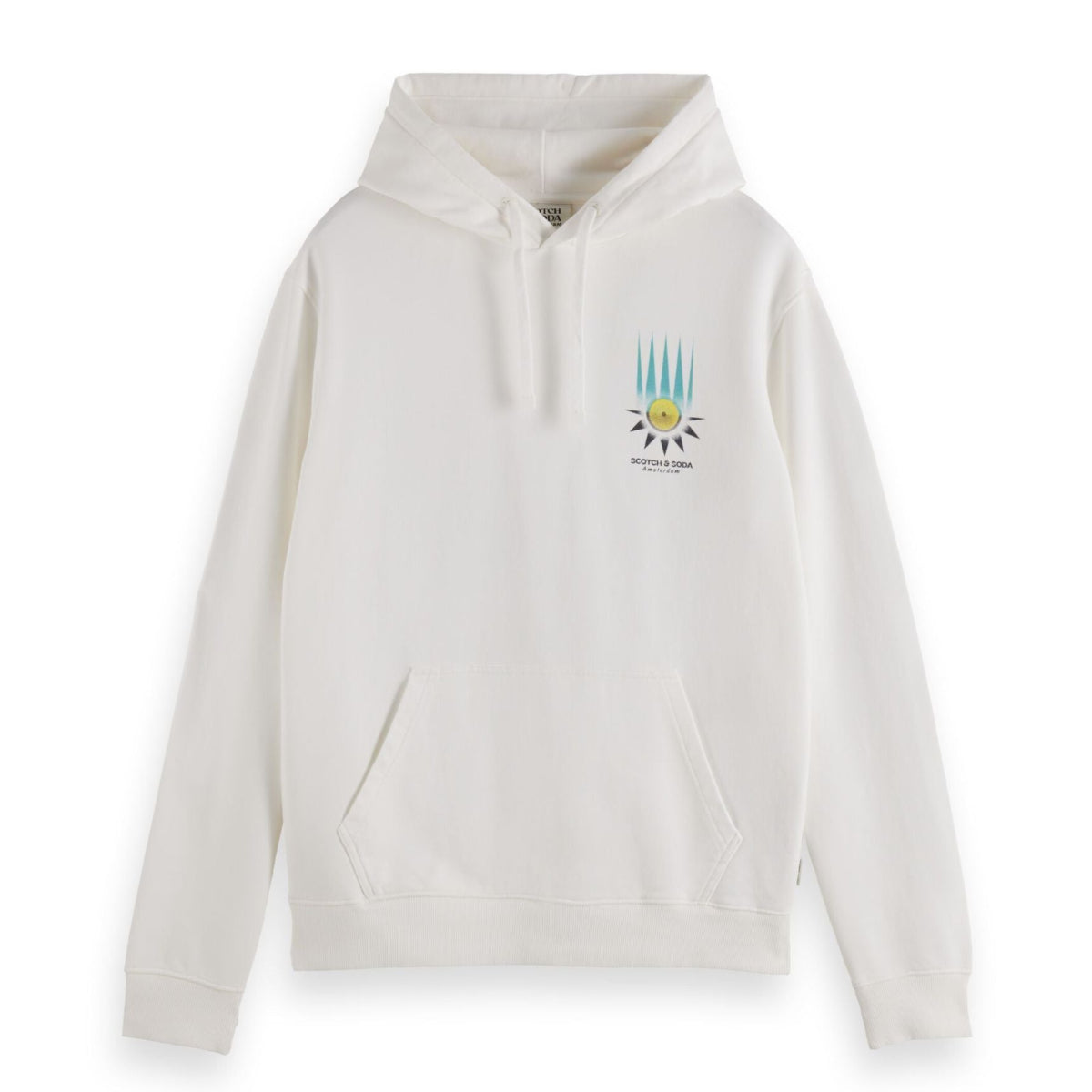 White Regular Fit Front And Back Artwork Hoodie