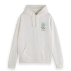 White Regular Fit Front And Back Artwork Hoodie