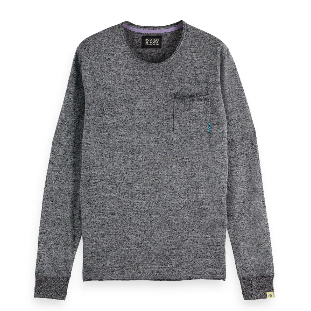 Black Linen-Blend Sweater