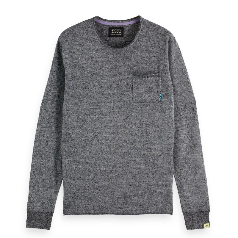 Black Linen-Blend Sweater