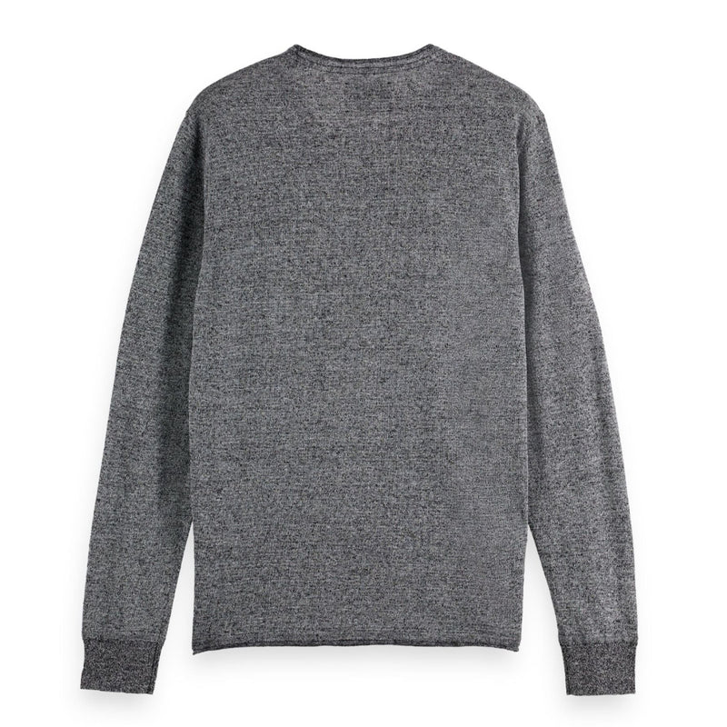 Black Linen-Blend Sweater