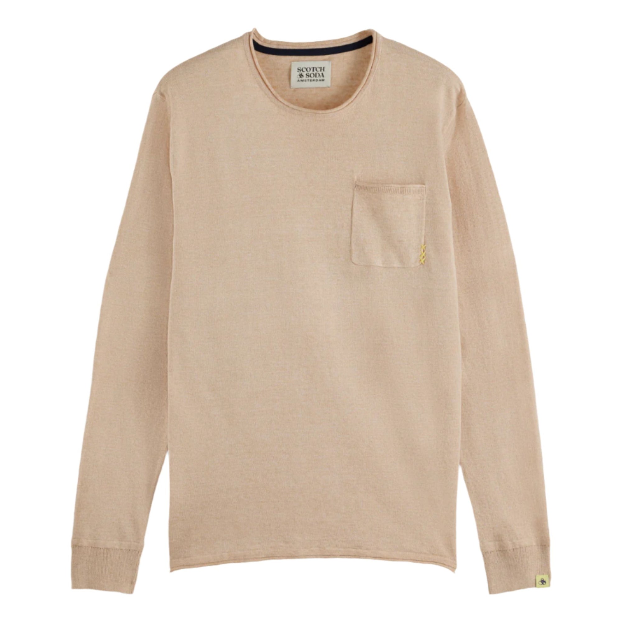 Beige Linen-Blend Sweaters