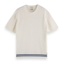 White Structured Knitted T-Shirt