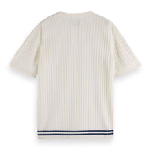 White Structured Knitted T-Shirt