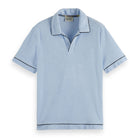Blue Towelling Relaxed-Fit Polo