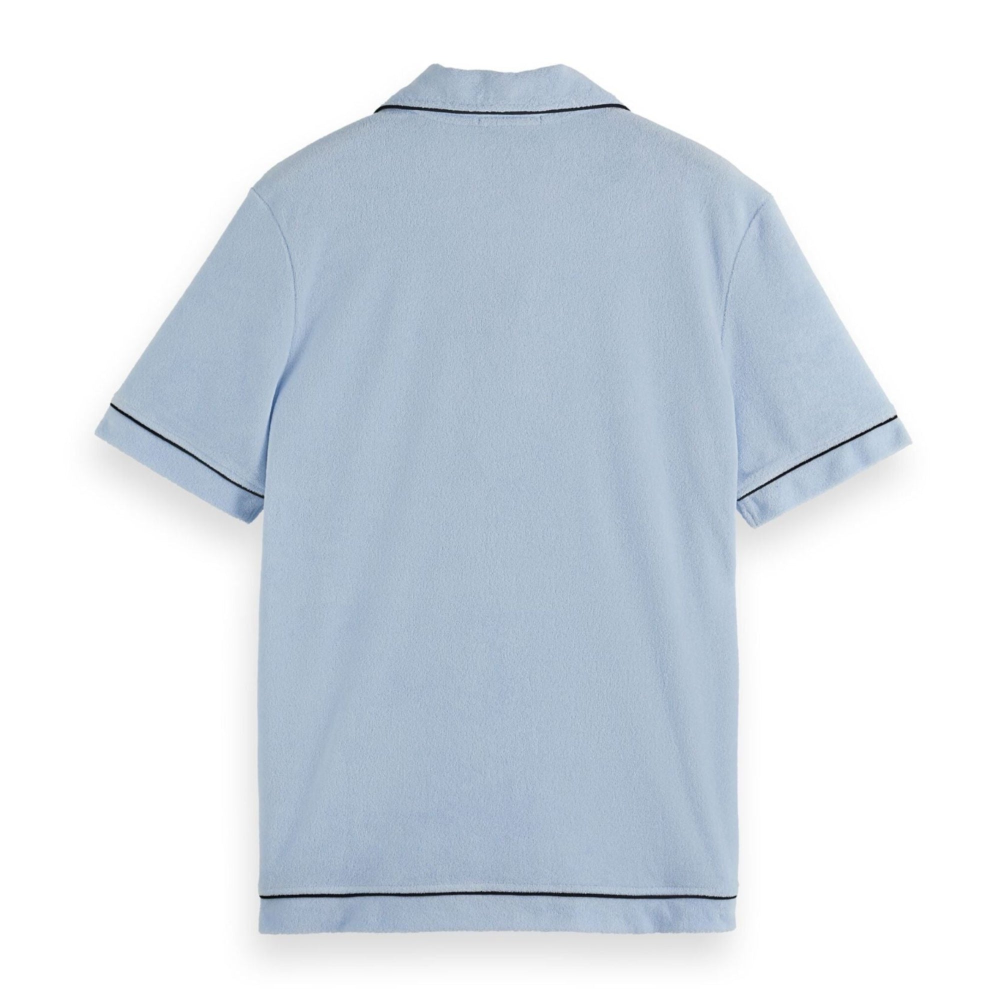 Blue Towelling Relaxed-Fit Polo