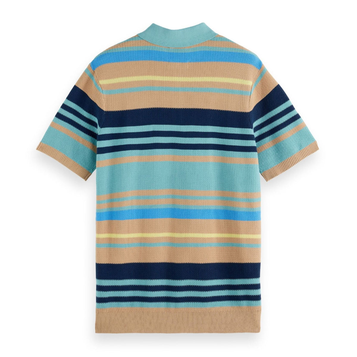 Beige Structured Knitted Regular Fit Polo