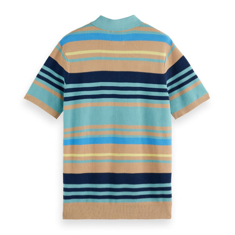 Beige Structured Knitted Regular Fit Polo