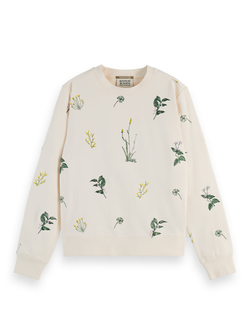 Soft Ice All Over Embroidery Regular Sweater