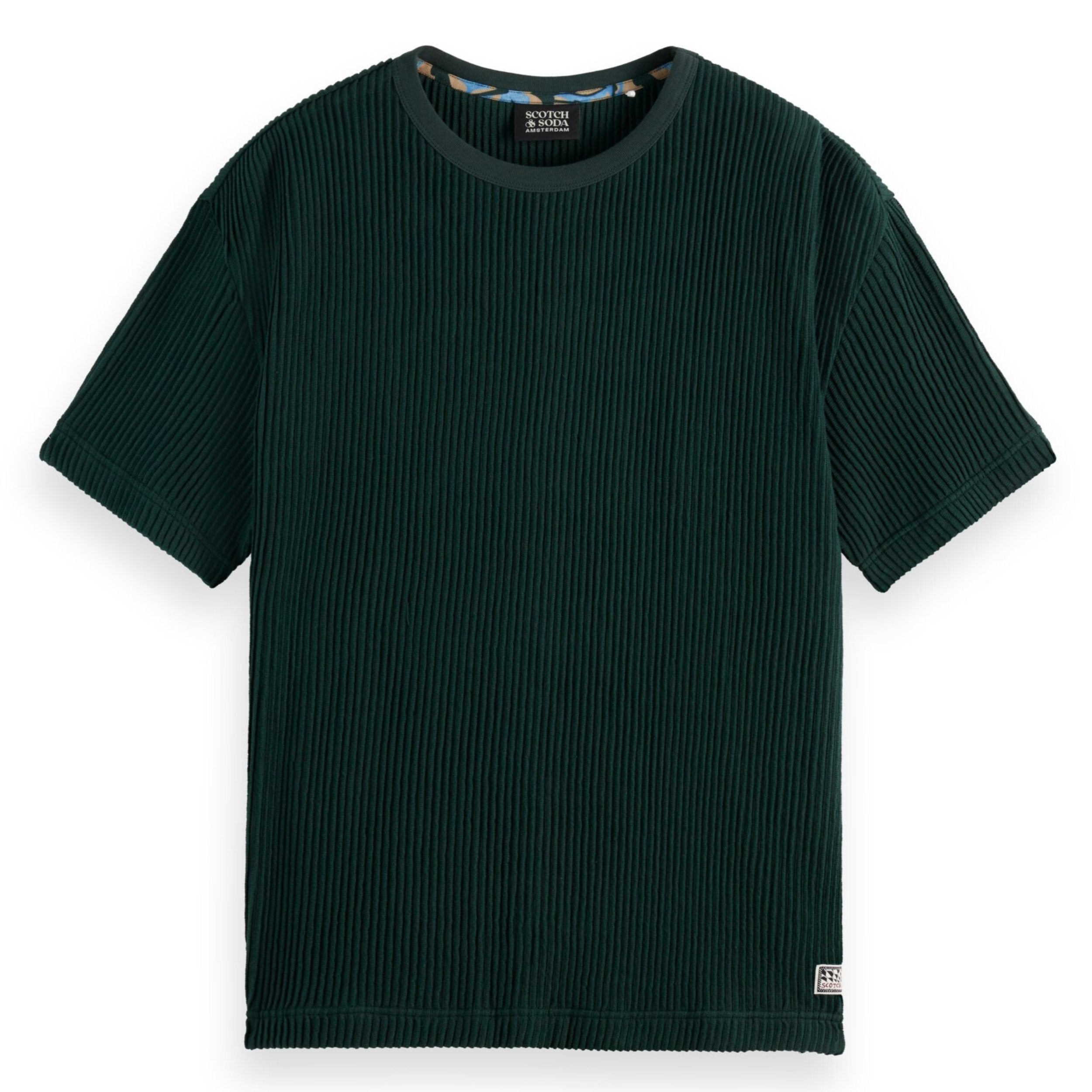 Amsterdam Green Structured Loose Fit T-Shirt