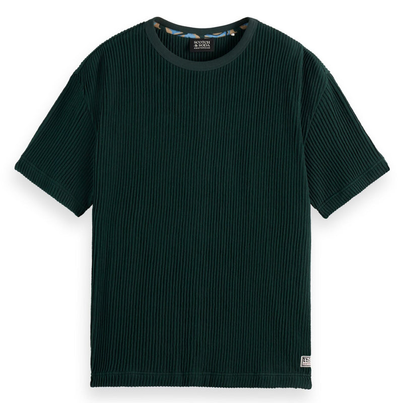 Amsterdam Green Structured Loose Fit T-Shirt