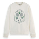 Swan Embroidered Chest Artwork Relaxed Fit Sweatshirt
