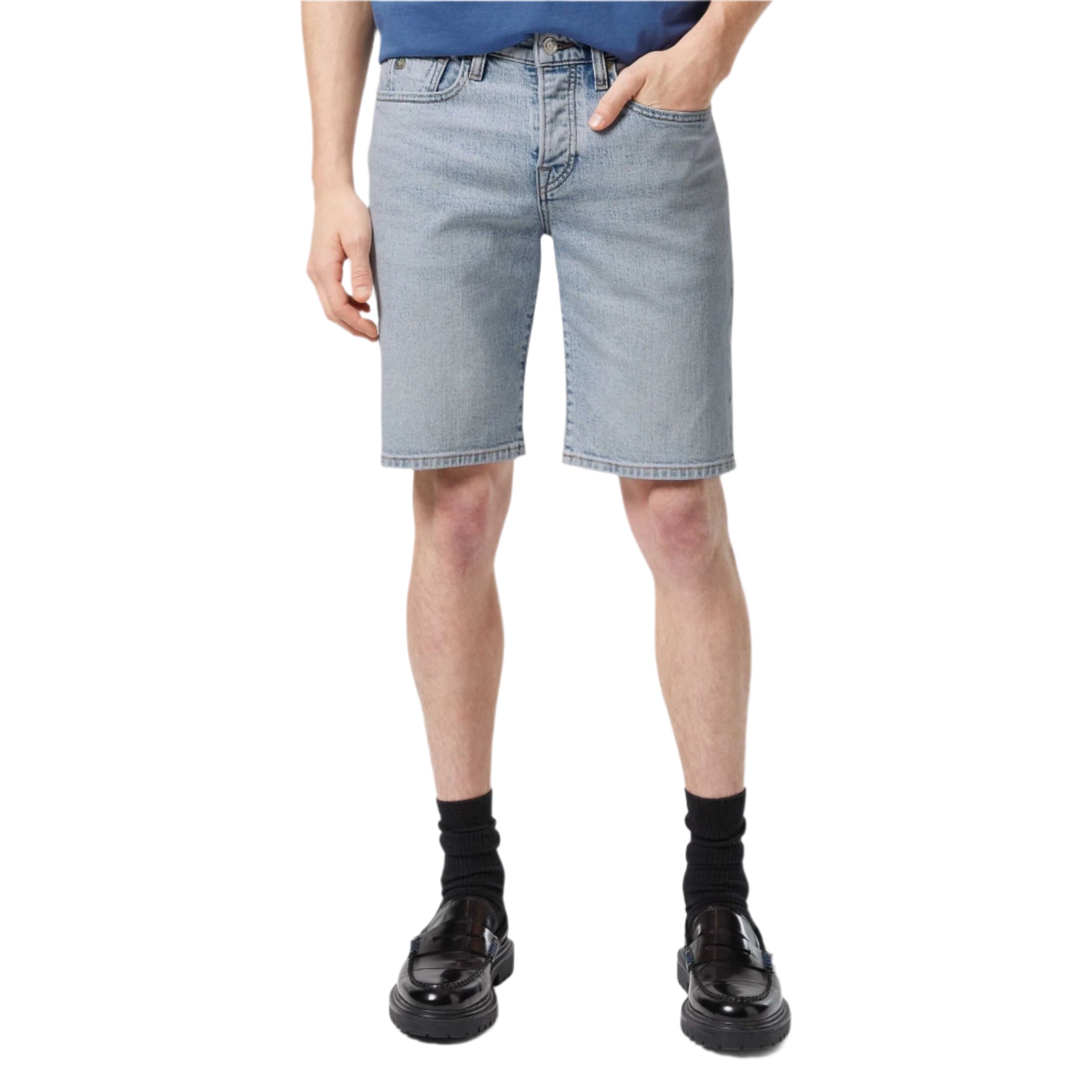 Blue Ralston Slim Fit Denim Short