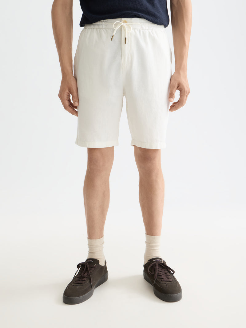 Core  Fave  Cottonlinen Twill Bermuda Short - Off White