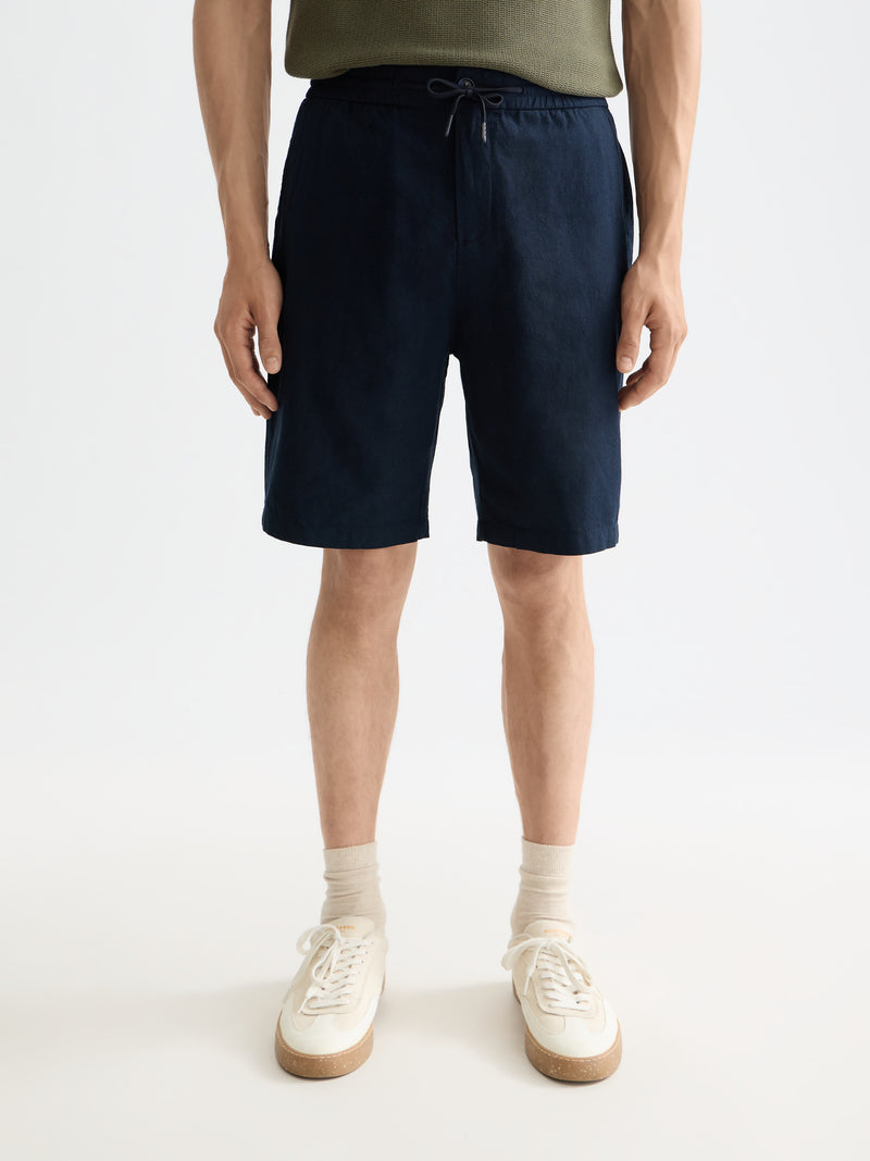 Core  Fave  Cottonlinen Twill Bermuda Short - Navy
