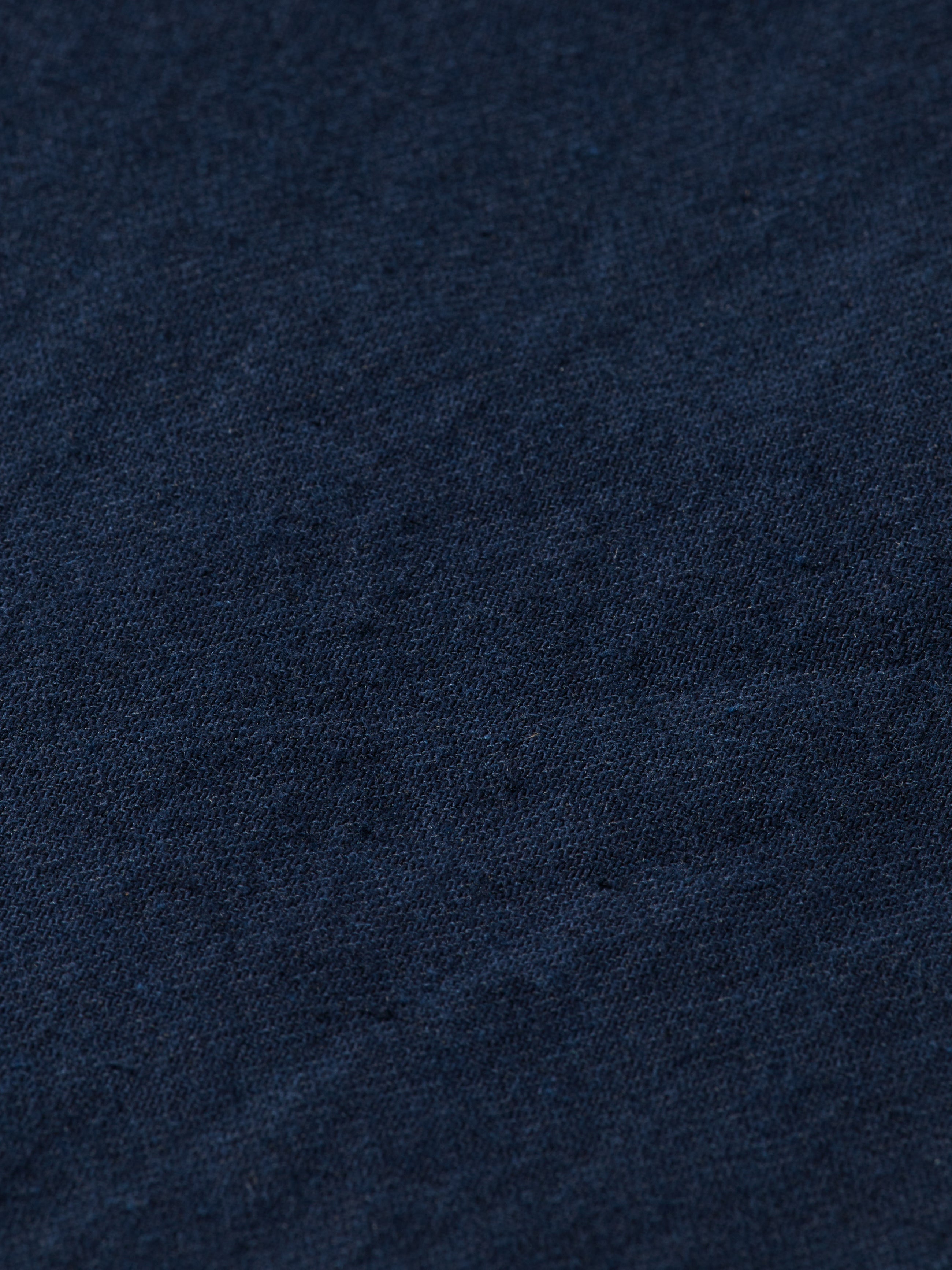 Bermuda en sergé de coton et lin Core Fave - Bleu marine