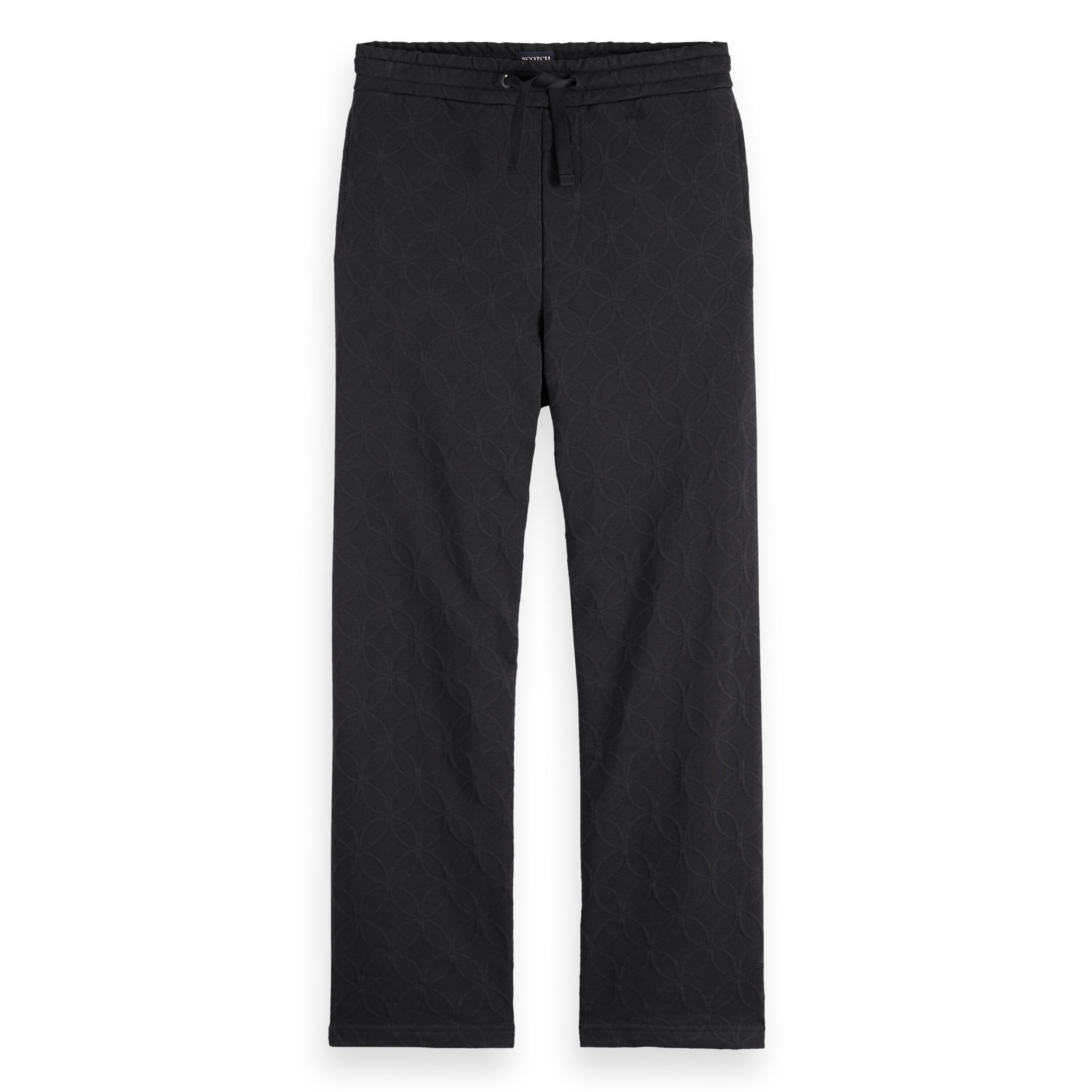 Black Jacquard Terry Relaxed Sweatpant