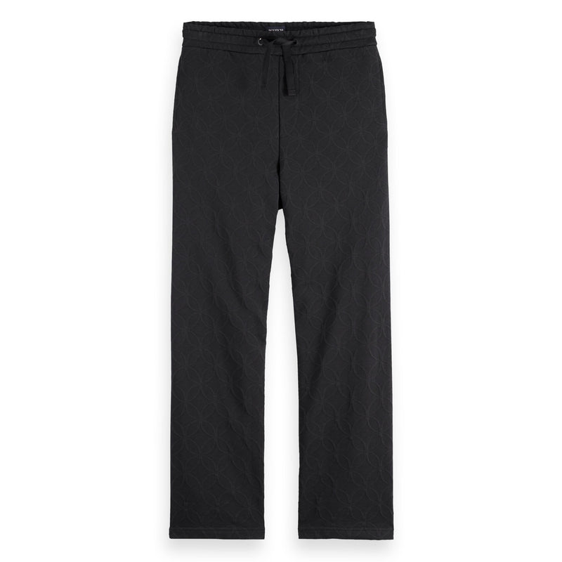 Black Jacquard Terry Relaxed Sweatpant