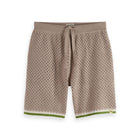 Gray Crochet Knitted Short