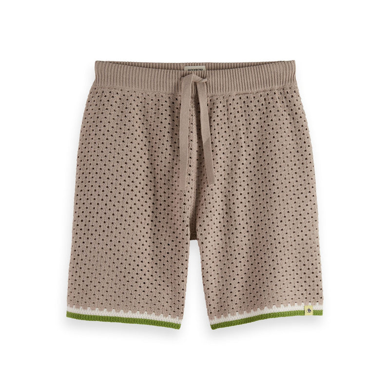 Gray Crochet Knitted Short