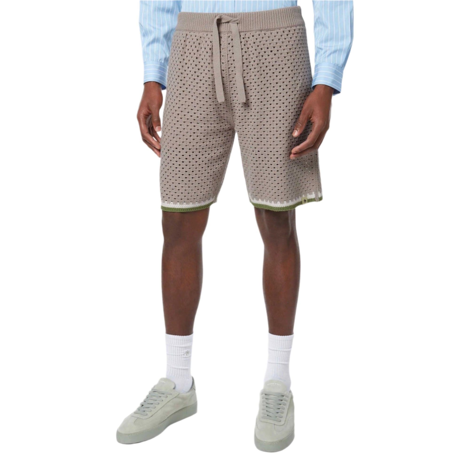 Gray Crochet Knitted Short