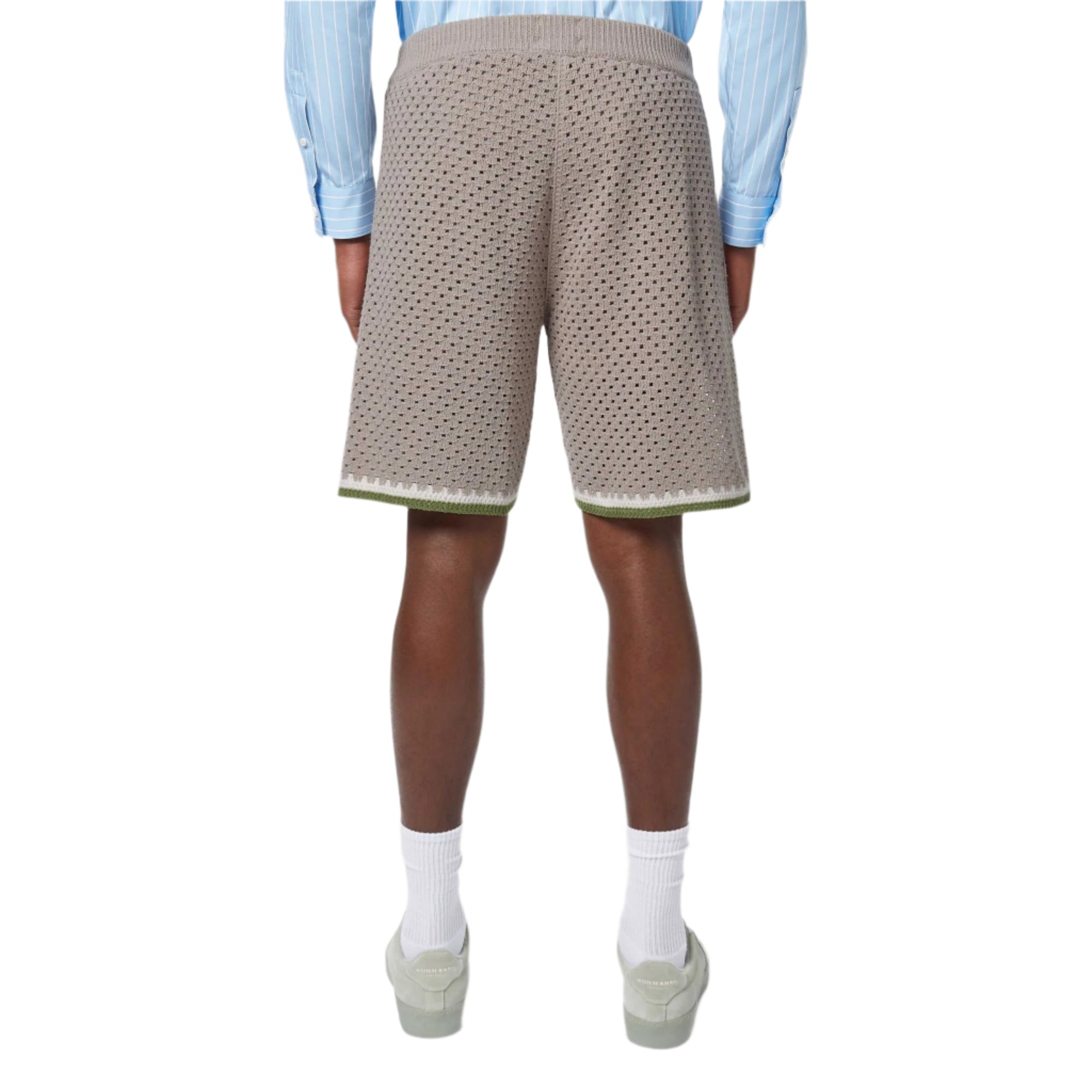 Gray Crochet Knitted Short