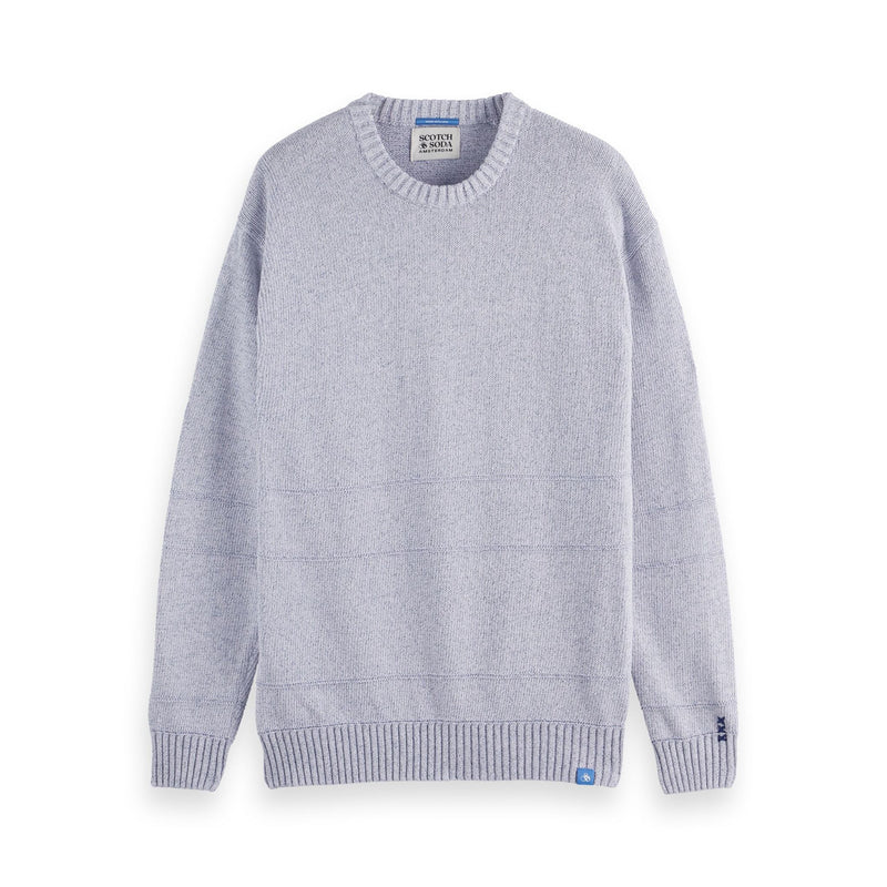 Lavender Melange Dropped Shoulder Sweaters