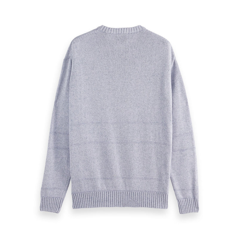 Lavender Melange Dropped Shoulder Sweaters