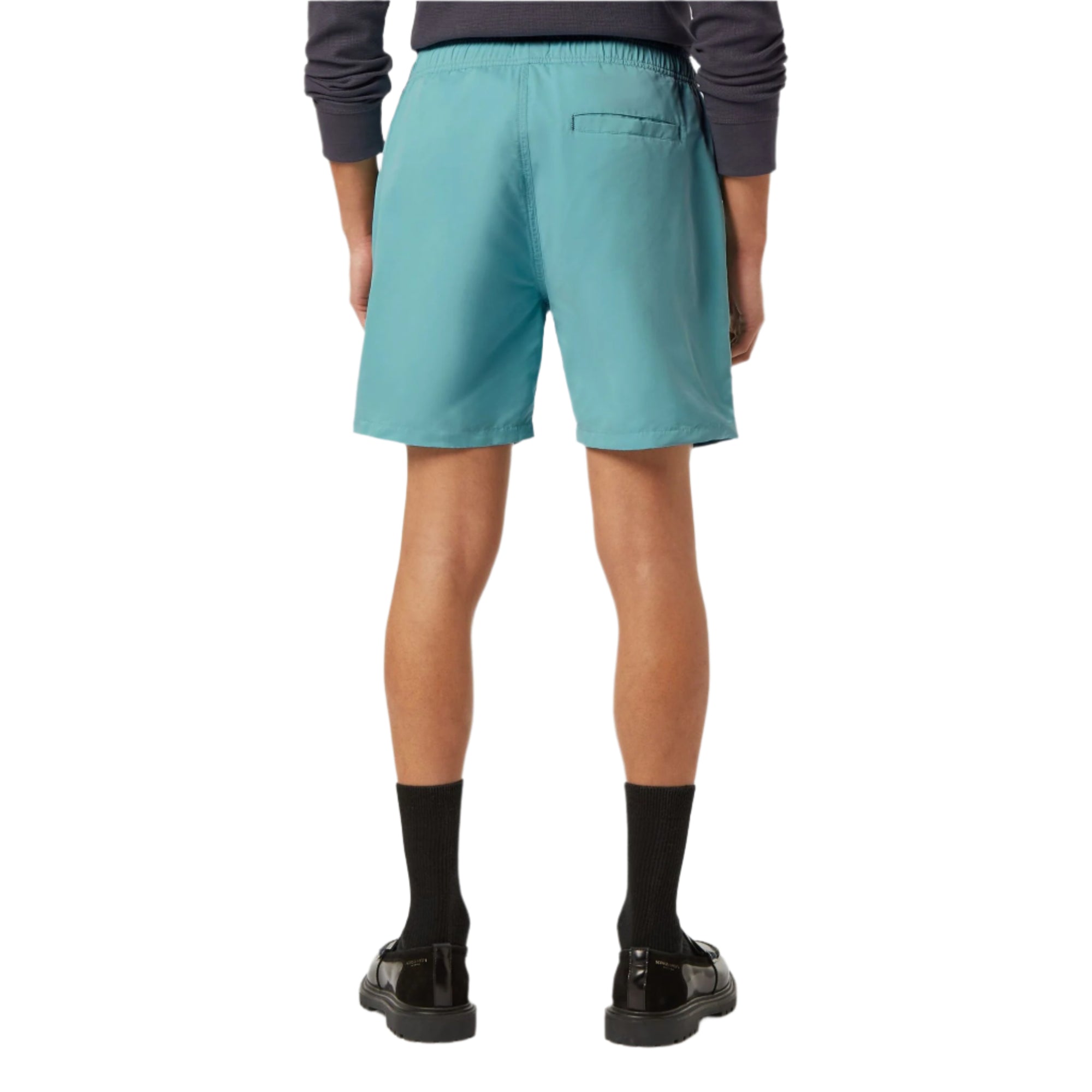 Blue Solid Mid-Length Swimshort