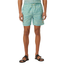 White Mini-Printed Mid-Length Swimshort