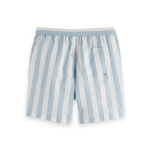 Blue Striped Mid-Length  Swimshort