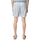 Blue Striped Mid-Length  Swimshort