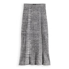 Black Maxi Ribbed Knitted Skirt