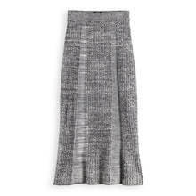 Black Maxi Ribbed Knitted Skirt
