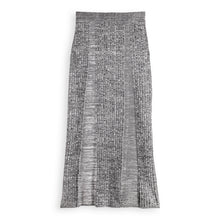 Black Maxi Ribbed Knitted Skirt