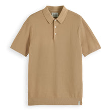 Beige Structured Knitted Polo