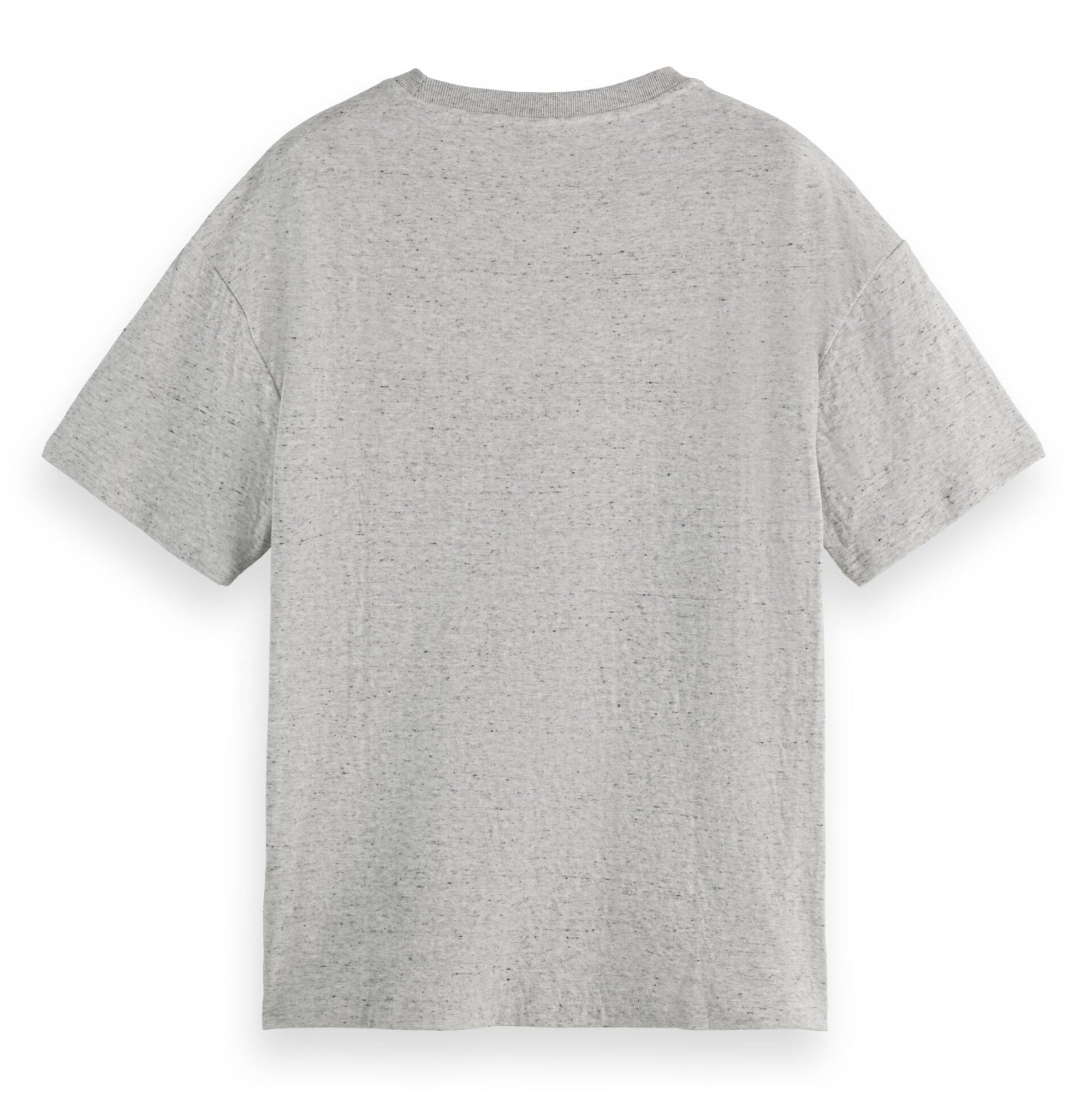 Grey Melange Bonded Loose Fit T-Shirt