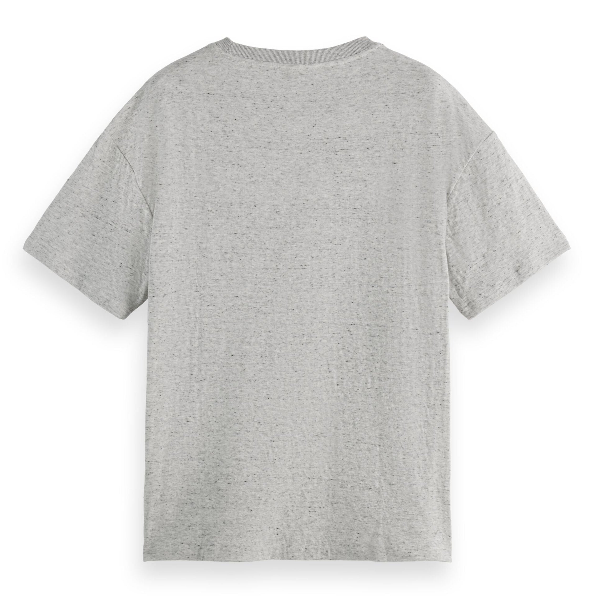 Grey Melange Bonded Loose Fit T-Shirt