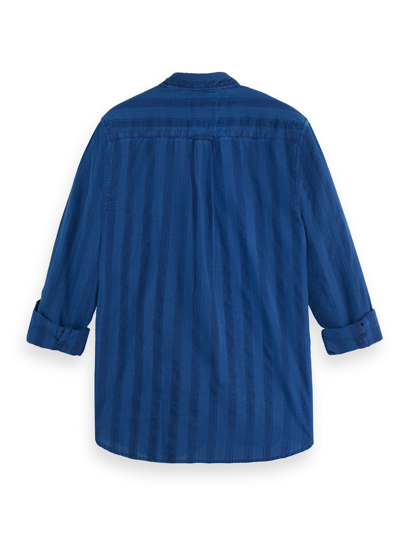 Textured Indigo Shirt  - Washed Indigo