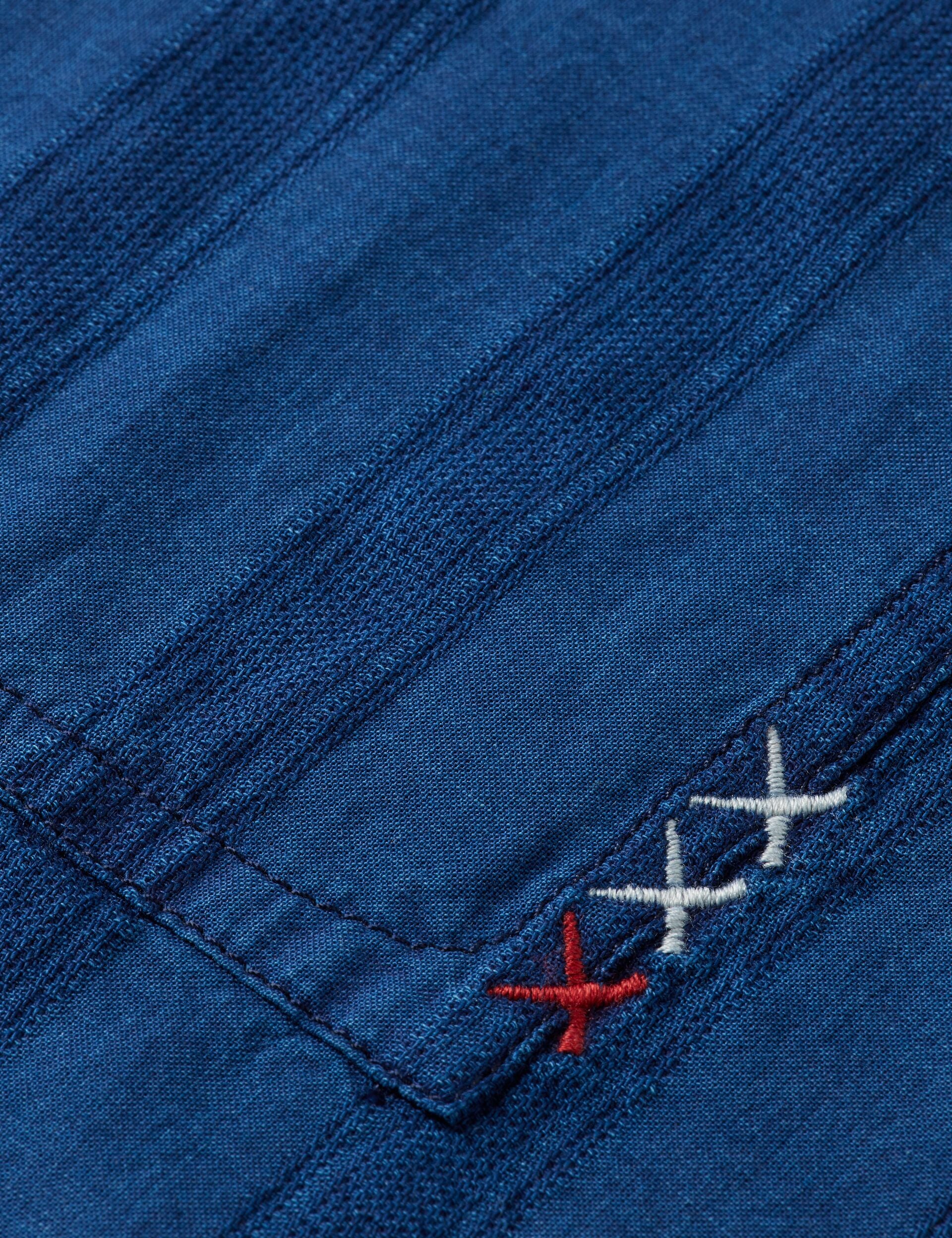 Textured Indigo Shirt  - Washed Indigo