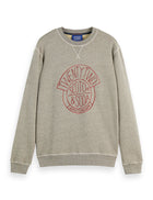 Denim Washed Artwork Sweatshirt - Grey Melange